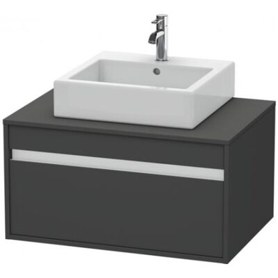 Duravit Ketho Mueble Bajo Lavabo - 1 Cajón, Gris Grafito, Montaje en Pared Duravit Ketho Mueble Bajo Lavabo - 1 Cajón, Gris Grafito, Montaje en Pared