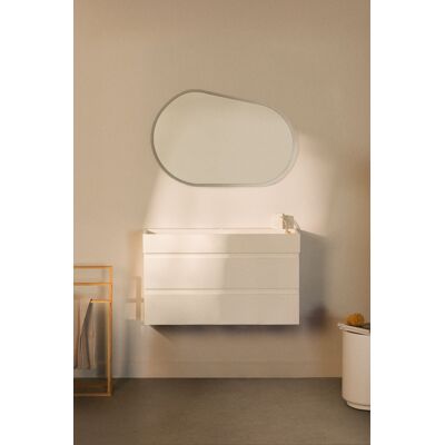 Sklum - Conjunto De Mueble De Baño En Madera Y Chapa De Fresno Con Lavabo Integrado Ona Sklum - Conjunto De Mueble De Baño En Madera Y Chapa De Fresno Con Lavabo Integrado Ona