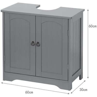 HELLOSHOP26 Mueble Bajo Lavabo Almacenamiento Elegante Baño 60 X 60 X 30 Cm Con Balda Regulable De Mdf Blanco 130017772 HELLOSHOP26 Mueble Bajo Lavabo Almacenamiento Elegante Baño 60 X 60 X 30 Cm Con Balda Regulable De Mdf Blanco 130017772