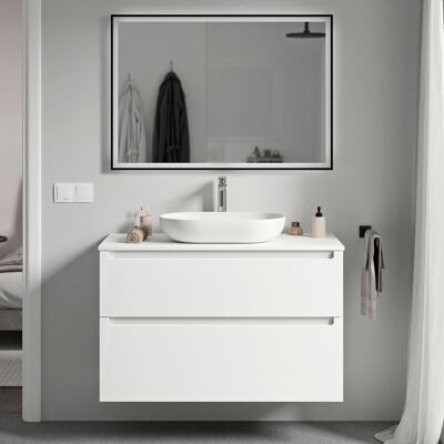 Vireo Mueble De Baño Mueble Bajo Lavabo 100cm Para Lavabo Sobre Encimera - Color Seleccionable:matt White, Weiíÿ Matt - Bernstein Vireo Mueble De Baño Mueble Bajo Lavabo 100cm Para Lavabo Sobre Encimera - Color Seleccionable:matt White, Weiíÿ Matt - Bernstein