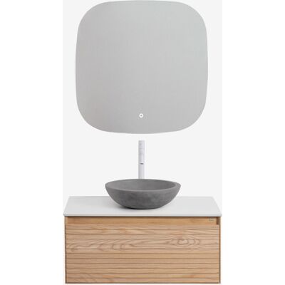 Sklum - Conjunto De Mueble De Baño En Madera De Fresno Tedrik Sklum - Conjunto De Mueble De Baño En Madera De Fresno Tedrik