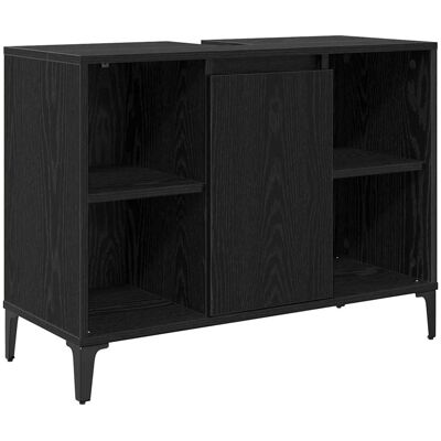 HELLOSHOP26 Mueble Rectangular Rústico Y Práctico Para Lavabo De Baño 80 X 33 X 60 Cm Fabricado En Madera De Roble Negro. 020052712 HELLOSHOP26 Mueble Rectangular Rústico Y Práctico Para Lavabo De Baño 80 X 33 X 60 Cm Fabricado En Madera De Roble Negro. 020052712