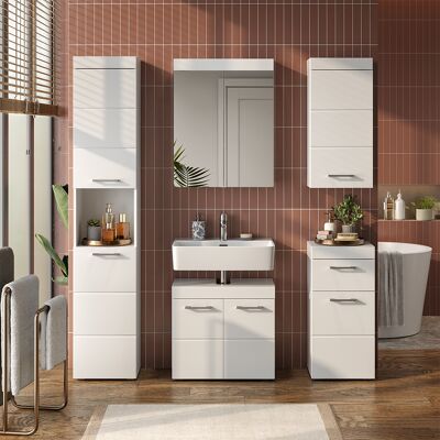 Vicco - Conjunto De Muebles De Baño Luna, Blanco, 5 Piezas Vicco - Conjunto De Muebles De Baño Luna, Blanco, 5 Piezas