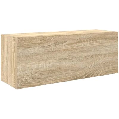 HELLOSHOP26 Mueble De Baño Minimalista De Pared 80 X 25 X 30 Cm Fabricado En Madera De Roble Sonoma 020051271 HELLOSHOP26 Mueble De Baño Minimalista De Pared 80 X 25 X 30 Cm Fabricado En Madera De Roble Sonoma 020051271