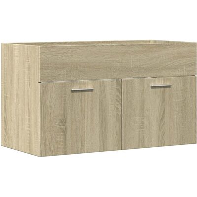 HELLOSHOP26 Mueble/mueble De Almacenamiento Moderno Para Lavabo De Baño 80 X 38,5 X 46 Cm Madera De Roble Sonoma De Ingeniería 020050794 HELLOSHOP26 Mueble/mueble De Almacenamiento Moderno Para Lavabo De Baño 80 X 38,5 X 46 Cm Madera De Roble Sonoma De Ingeniería 020050794