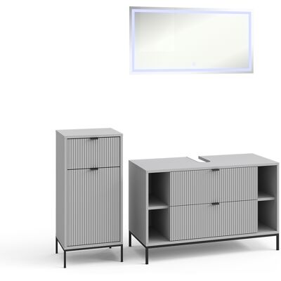 Conjunto De Muebles De Baño De 3 Piezas Eliza, Gris, 3 Partes, Vicco Conjunto De Muebles De Baño De 3 Piezas Eliza, Gris, 3 Partes, Vicco