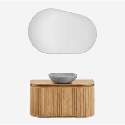 Conjunto De Mueble De Baño Suspendido 90x40 Cm En Madera De Mango Analis Sklum Conjunto De Mueble De Baño Suspendido 90x40 Cm En Madera De Mango Analis Sklum