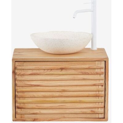 Conjunto De Mueble De Baño Suspendido 60x45 Cm En Madera Deleyna Sklum Conjunto De Mueble De Baño Suspendido 60x45 Cm En Madera Deleyna Sklum