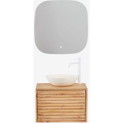 Sklum - Conjunto De Mueble De Baño Suspendido En Madera Deleyna Sklum - Conjunto De Mueble De Baño Suspendido En Madera Deleyna