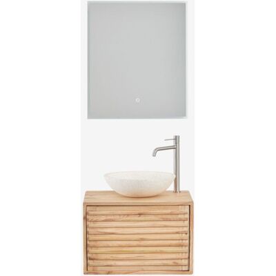 Sklum - Conjunto De Mueble De Baño Suspendido En Madera Deleyna Sklum - Conjunto De Mueble De Baño Suspendido En Madera Deleyna