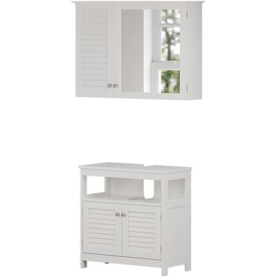 Vicco - Riad - Blanco - 2-partes - Conjunto de baño Vicco - Riad - Blanco - 2-partes - Conjunto de baño