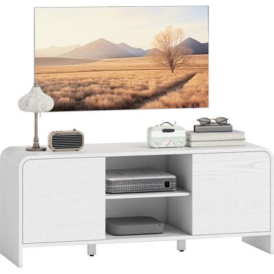 JHY DESIGN Mobile Porta Tv Per Televisori Fino A 55 Pollici, 2 Ante, 2 Scomparti, Ripiano Regolabile, 110x35x45 Cm, Bianco JHY DESIGN Mobile Porta Tv Per Televisori Fino A 55 Pollici, 2 Ante, 2 Scomparti, Ripiano Regolabile, 110x35x45 Cm, Bianco