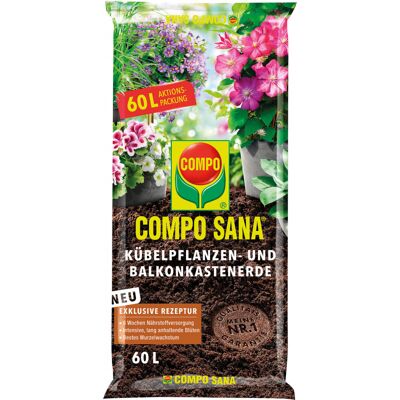 Compo GmbH COMPO SANA Tierra orgánica para macetas y balcones - 60L Compo GmbH COMPO SANA Tierra orgánica para macetas y balcones - 60L