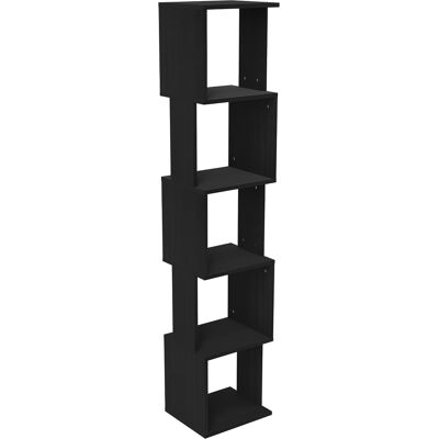 JHY DESIGN Libreria Moderna A 5 Ripiani - Pratica Soluzione Per Riporre Oggetti In Casa O In Ufficio, Colore Nero. JHY DESIGN Libreria Moderna A 5 Ripiani - Pratica Soluzione Per Riporre Oggetti In Casa O In Ufficio, Colore Nero.