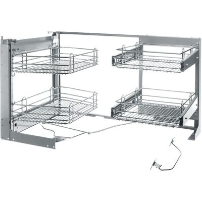 VIBO Bastidor Extraible Evona Con Cestos Crom Modulo Modulo 900 Mano Izquierda VIBO Bastidor Extraible Evona Con Cestos Crom Modulo Modulo 900 Mano Izquierda