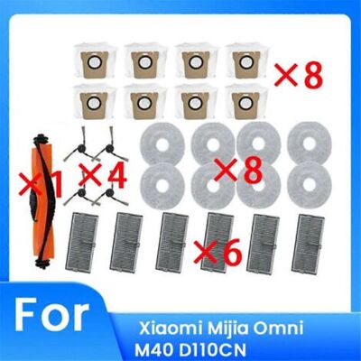 BARKBUSTERS Convient Pour Xiaomi Mi Family M40 : Accessoires Pour Robot De Coupe, Brosse, Filtre Et Lingette Fi BARKBUSTERS Convient Pour Xiaomi Mi Family M40 : Accessoires Pour Robot De Coupe, Brosse, Filtre Et Lingette Fi