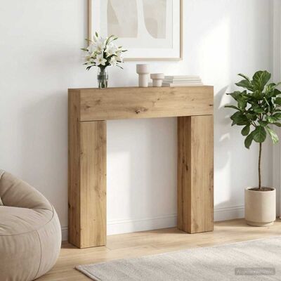 Vidaxl Marco De Chimenea Roble Artisan 102 X 18 X 100,5 Cm Vidaxl Marco De Chimenea Roble Artisan 102 X 18 X 100,5 Cm