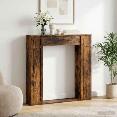 Vidaxl Marco De Chimenea Roble Ahumado 100 X 20 X 100 Cm Vidaxl Marco De Chimenea Roble Ahumado 100 X 20 X 100 Cm