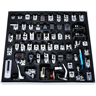 OEM Kit Profesional De 62 Piezas Para Prensatelas De Máquinas De Coser Domésticas, Que Incluye Un Prensatelas Para Dobladillos Y Accesorios Compatibles Con Brother, Singer, Feiyue Y Janome. OEM Kit Profesional De 62 Piezas Para Prensatelas De Máquinas De Coser Domésticas, Que Incluye Un Prensatelas Para Dobladillos Y Accesorios Compatibles Con Brother, Singer, Feiyue Y Janome.