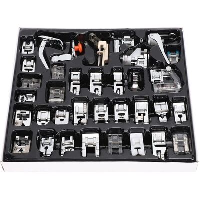 OEM Juego De Prensatelas De Fin De Año, 35 Piezas/juego, Suministros Para Máquinas De Coser Domésticas, Kit De Herramientas Multifuncional De Metal Para Prensatelas, Accesorio Para El Hogar OEM Juego De Prensatelas De Fin De Año, 35 Piezas/juego, Suministros Para Máquinas De Coser Domésticas, Kit De Herramientas Multifuncional De Metal Para Prensatelas, Accesorio Para El Hogar