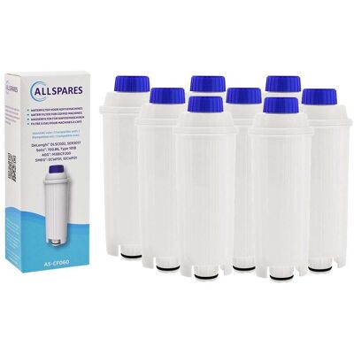 Filtro De Agua Allspares 8 Unidades) Apto Para Cafeteras De La Serie Ecam, Filtro De Repuesto Para Delonghi Dlsc002 / Ser3017 Filtro De Agua Allspares 8 Unidades) Apto Para Cafeteras De La Serie Ecam, Filtro De Repuesto Para Delonghi Dlsc002 / Ser3017