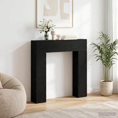 Vidaxl Marco De Chimenea Roble Negro 102 X 18 X 100,5 Cm Vidaxl Marco De Chimenea Roble Negro 102 X 18 X 100,5 Cm