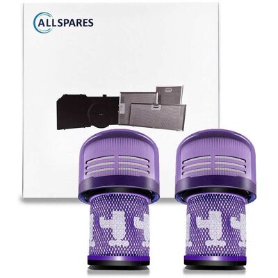 Allspares - Filtro Hepa (2 Uds.) 971517-01 Para Aspiradoras Compatibles Con Dyson V12 Slim / Detect Slim Allspares - Filtro Hepa (2 Uds.) 971517-01 Para Aspiradoras Compatibles Con Dyson V12 Slim / Detect Slim