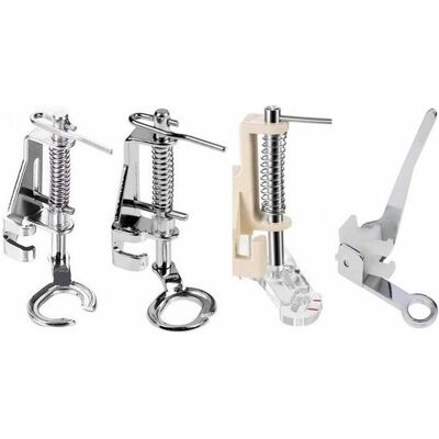 OEM Juego De 4 Prensatelas Metálicos Anchos Para Parches/sin Piqué,compatibles Con Máquinas De Coser De Capas (cerradas,para Acolchado Y Bordado) OEM Juego De 4 Prensatelas Metálicos Anchos Para Parches/sin Piqué,compatibles Con Máquinas De Coser De Capas (cerradas,para Acolchado Y Bordado)