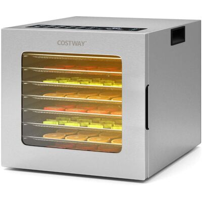 HELLOSHOP26 Deshidratador De Alimentos 40,5 X 33 X 31 Cm 8 Bandejas De Acero Inoxidable Control De Temperatura 35℃-75℃ Acero Inoxidable Plateado 200011720 HELLOSHOP26 Deshidratador De Alimentos 40,5 X 33 X 31 Cm 8 Bandejas De Acero Inoxidable Control De Temperatura 35℃-75℃ Acero Inoxidable Plateado 200011720