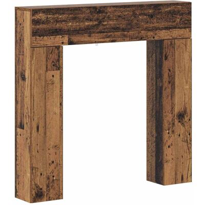 Marco De Chimenea Madera Envejecida 102 X 18 X 100,5 Cm Vidaxl Marco De Chimenea Madera Envejecida 102 X 18 X 100,5 Cm Vidaxl