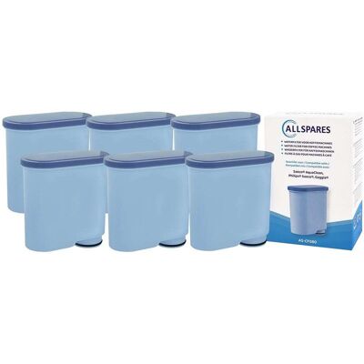 Allspares - Filtro De Agua (6 Unidades) Para Cafeteras Compatibles Con Philips/saeco Aquaclean Ca6903/22 / Ca6903/10 Allspares - Filtro De Agua (6 Unidades) Para Cafeteras Compatibles Con Philips/saeco Aquaclean Ca6903/22 / Ca6903/10