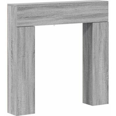 Marco De Chimenea Sonoma Gris 102 X 18 X 100,5 Cm Vidaxl Marco De Chimenea Sonoma Gris 102 X 18 X 100,5 Cm Vidaxl