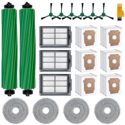 BARKBUSTERS Lot De 22 Accessoires Pour Aspirateur Robot Irobot Roomba Plus 505/405 : Brosse Principale, Filtre Et Sacs À Poussière. BARKBUSTERS Lot De 22 Accessoires Pour Aspirateur Robot Irobot Roomba Plus 505/405 : Brosse Principale, Filtre Et Sacs À Poussière.