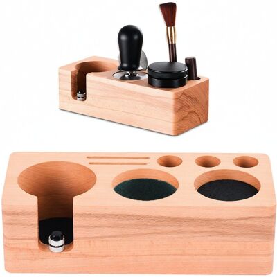 OEM Estación De Prensado De Café Espresso, Accesorios De 58 Mm, Soporte Ajustable De Madera De Haya, Base Antideslizante, 5 Orificios (para Prensador/dispensador). OEM Estación De Prensado De Café Espresso, Accesorios De 58 Mm, Soporte Ajustable De Madera De Haya, Base Antideslizante, 5 Orificios (para Prensador/dispensador).