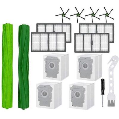 BARKBUSTERS Pièces Détachées Pour Aspirateur Robot Irobot Roomba S9 9150 S9+ Plus : Rouleau Principal, Brosse Latérale, Filtre Hepa, Sac À Poussière Et Accessoires BARKBUSTERS Pièces Détachées Pour Aspirateur Robot Irobot Roomba S9 9150 S9+ Plus : Rouleau Principal, Brosse Latérale, Filtre Hepa, Sac À Poussière Et Accessoires