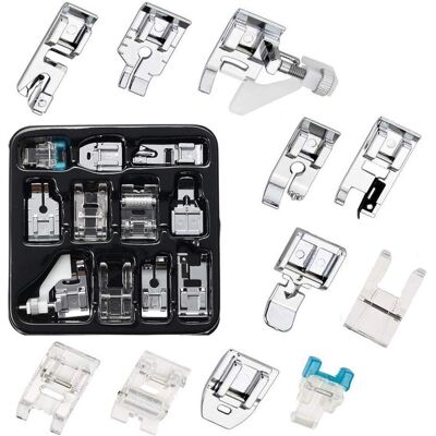 OEM Juego De 11 Prensatelas De Ajuste A Presión Para Máquinas De Coser Brother, Singer, Janome, Babylock Y Kenmore De Caña Baja OEM Juego De 11 Prensatelas De Ajuste A Presión Para Máquinas De Coser Brother, Singer, Janome, Babylock Y Kenmore De Caña Baja