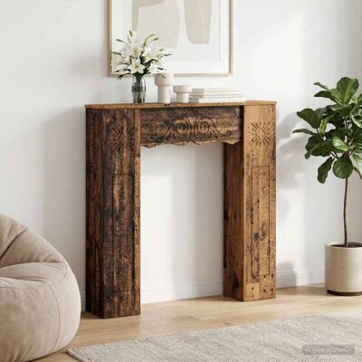 Vidaxl Marco De Chimenea Madera Envejecida 102 X 20 X 102 Cm Vidaxl Marco De Chimenea Madera Envejecida 102 X 20 X 102 Cm