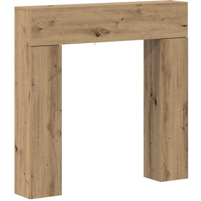 Marco De Chimenea Roble Artisan 102 X 18 X 100,5 Cm Vidaxl Marco De Chimenea Roble Artisan 102 X 18 X 100,5 Cm Vidaxl