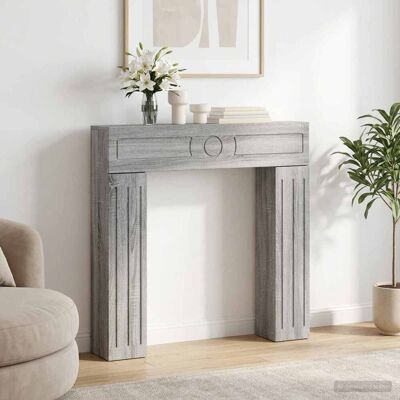 Vidaxl Marco De Chimenea Sonoma Gris 102 X 18 X 100,5 Cm Vidaxl Marco De Chimenea Sonoma Gris 102 X 18 X 100,5 Cm