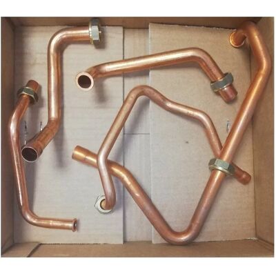 Saunier Duval - C05747 Kit Conexión Cobre Sustitución Caldera Instantanea - Castaño Saunier Duval - C05747 Kit Conexión Cobre Sustitución Caldera Instantanea - Castaño