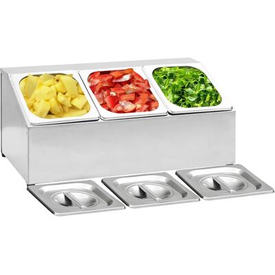 Vidaxl Soporte Bandeja Gastronorm Con 3 Bandejas 1/6 Acero Inoxidable Vidaxl Soporte Bandeja Gastronorm Con 3 Bandejas 1/6 Acero Inoxidable
