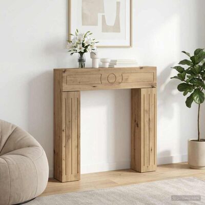 Vidaxl Marco De Chimenea Roble Artisan 102 X 18 X 100,5 Cm Vidaxl Marco De Chimenea Roble Artisan 102 X 18 X 100,5 Cm