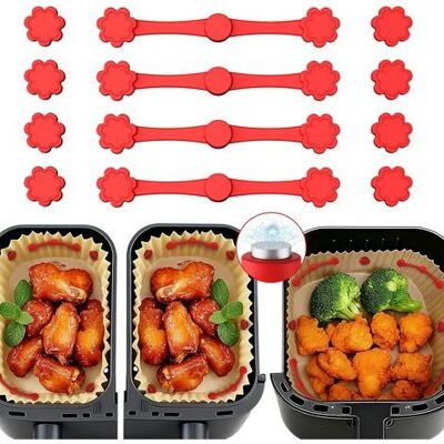 BARKBUSTERS Silicone Aimants Pour Airfryer Papier, 12 Pièces Fermeture À Pression Magnétique En Silicone Pour Friteuses À Air, Aimants En Silicone Pour Fixer Le Papier Sulfurisé Jetable, Empêche De Brûler BARKBUSTERS Silicone Aimants Pour Airfryer Papier, 12 Pièces Fermeture À Pression Magnétique En Silicone Pour Friteuses À Air, Aimants En Silicone Pour Fixer Le Papier Sulfurisé Jetable, Empêche De Brûler