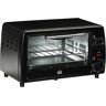 HOMCOM Horno eléctrico sobremesa 10 litros 750W horno eléctrico pequeño con temperatura hasta 230 ℃ temporizador 60 minutos bandeja 36,5x26x22cm - Negro