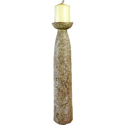 OEM Candelabro De Piedra Con Patrón Agrietado - Color Arena OEM Candelabro De Piedra Con Patrón Agrietado - Color Arena
