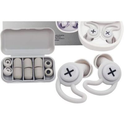 OEM Tapones Para Los Oídos, Grises, De Silicona Reutilizables Y Lavables, Para Dormir, Reducir El Ruido Y Proteger Los Oídos -crezuo OEM Tapones Para Los Oídos, Grises, De Silicona Reutilizables Y Lavables, Para Dormir, Reducir El Ruido Y Proteger Los Oídos -crezuo