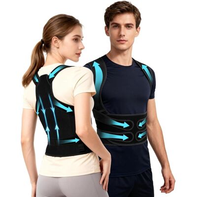 OEM Corrector De Postura Para Mujeres Y Hombres, Faja Lumbar Con Soporte Ajustable, Alivio Del Dolor De Cuello, Hombros Y Espalda, Corrección De Escoliosis Y Espalda Encorvada, Diseño De Malla Transpirabl OEM Corrector De Postura Para Mujeres Y Hombres, Faja Lumbar Con Soporte Ajustable, Alivio Del Dolor De Cuello, Hombros Y Espalda, Corrección De Escoliosis Y Espalda Encorvada, Diseño De Malla Transpirabl