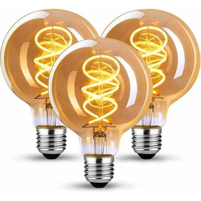 OEM Bombilla Edison Vintage E27, E27 Led Vintage Regulable 4w Lámpara Led Retro Blanco Cálido 2200k Bombilla Edison E27 Vintage Ideal Para Nostalgia E Iluminación Retro En El Hogar Cafe Bar - 3 Piezas (g8 OEM Bombilla Edison Vintage E27, E27 Led Vintage Regulable 4w Lámpara Led Retro Blanco Cálido 2200k Bombilla Edison E27 Vintage Ideal Para Nostalgia E Iluminación Retro En El Hogar Cafe Bar - 3 Piezas (g8