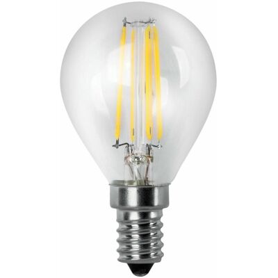 Alfa - Bombilla Led Filamento Esférica Clara E14 4w Cálida Matel Alfa - Bombilla Led Filamento Esférica Clara E14 4w Cálida Matel
