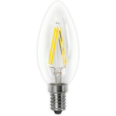 Bombilla Led Filamento Vela Clara E14 6w Cálida Matel Bombilla Led Filamento Vela Clara E14 6w Cálida Matel